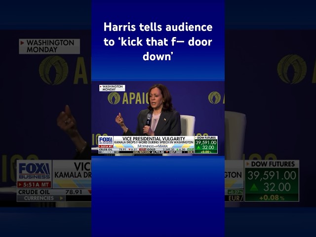 ⁣‘EXCUSE MY LANGUAGE’: VP Harris drops F-bomb during speech #shorts