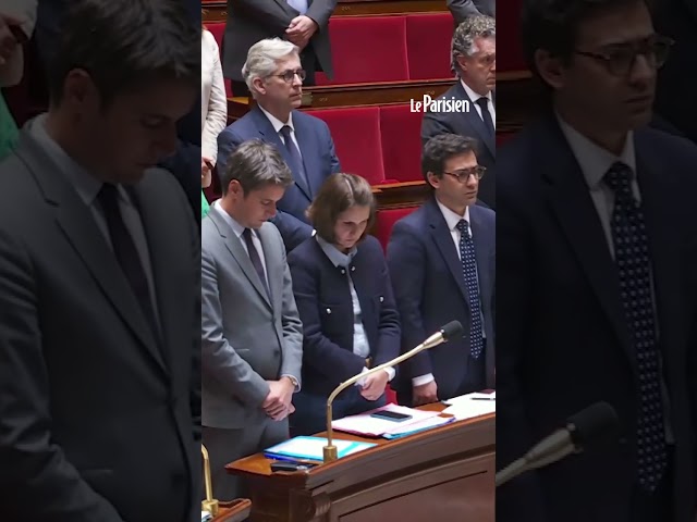 ⁣Fourgon attaqué : une minute de silence à l'Assemblée nationale pour les deux agents tués