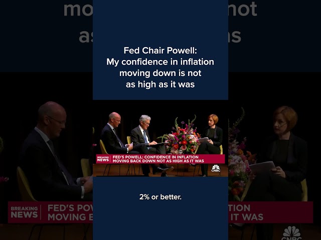 ⁣Fed Chair Powell: My confidence in inflation moving down is not as high as it was