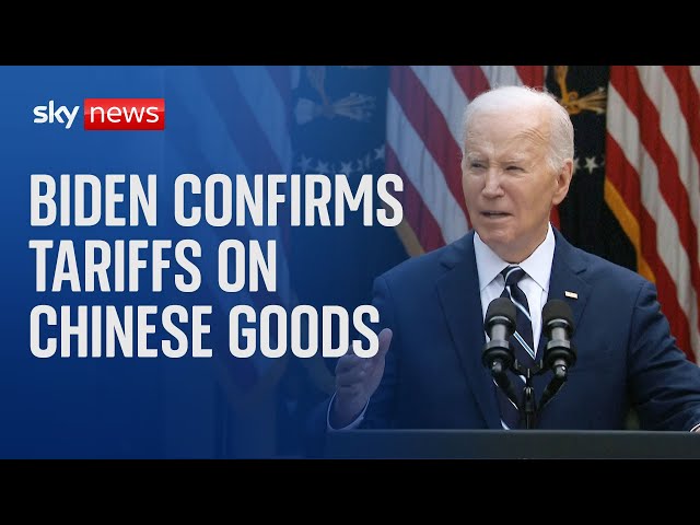 ⁣Joe Biden announces series of new tariffs on Chinese goods