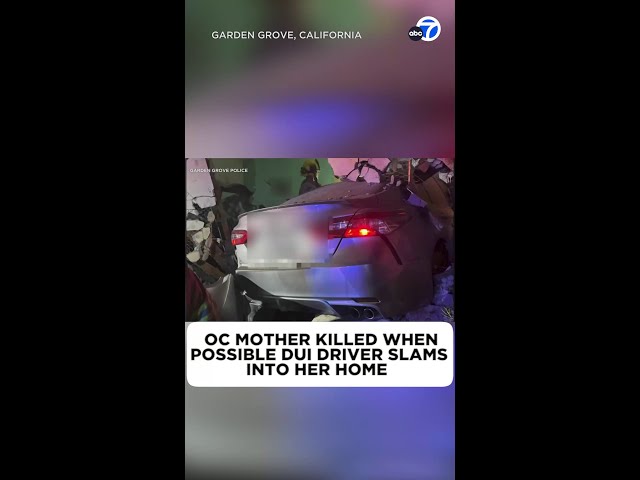 ⁣OC mother killed when possible DUI driver slams into her home