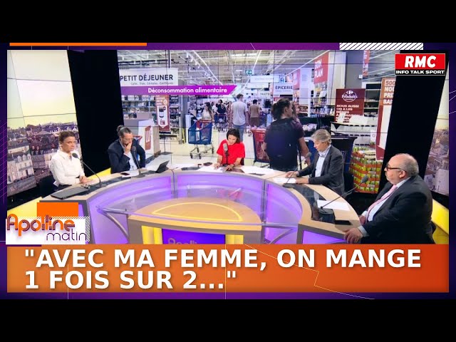 "Avec ma femme, on mange 1 fois sur 2" à cause de l'inflation, se désespère un audite