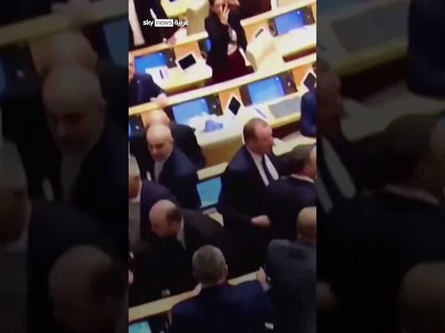 ⁣مشاجرات في البرلمان الجورجي قبل التصويت على "القانون الروسي" #سوشال_سكاي