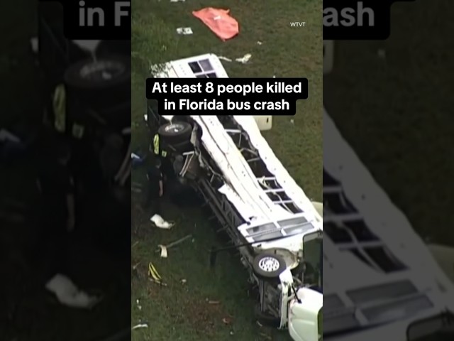 ⁣At least 8 killed in Florida bus crash #shorts