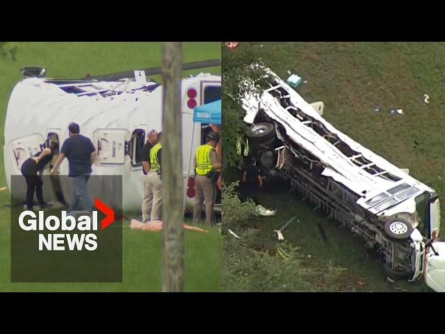 ⁣Florida bus crash: At least 8 migrant workers dead, 45 injured in sideswipe collision