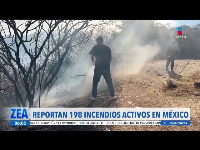 ⁣La Conafor reporta 198 incendios activos en México | Noticias con Francisco Zea