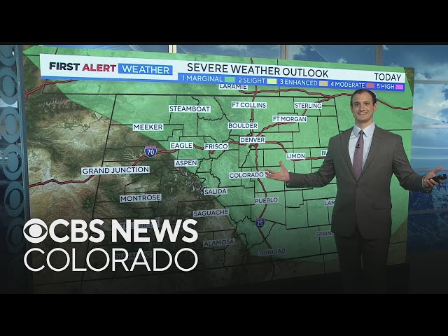 ⁣A few severe storms are possible across Colorado