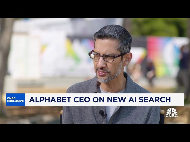 ⁣Alphabet CEO: Search uses Gemini's intelligence, and grounds it with what it knows about the wo