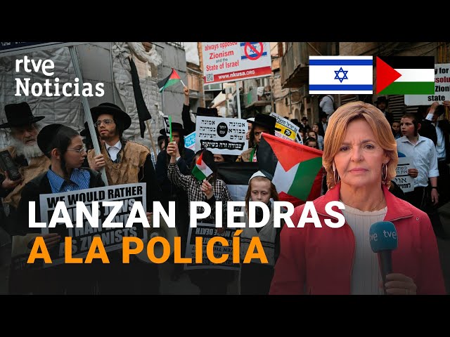 ⁣ISRAEL-GAZA: JUDÍOS ULTRAORTODOXOS protestan CONTRA el SIONISMO en el DÍA de la INDEPENDENCIA | RTVE