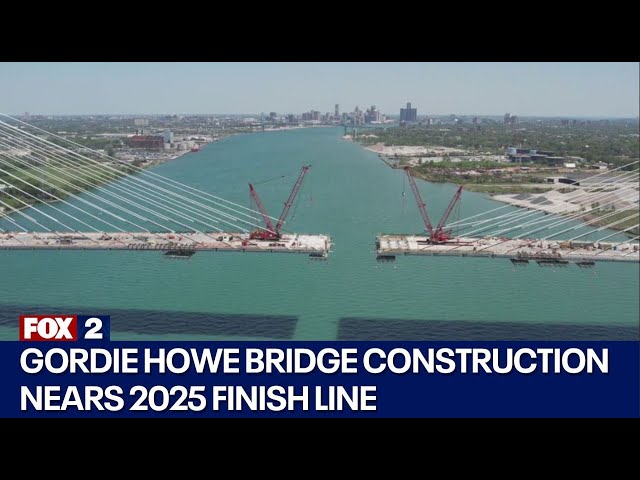 ⁣The new Gordie Howe bridge and the view from the top