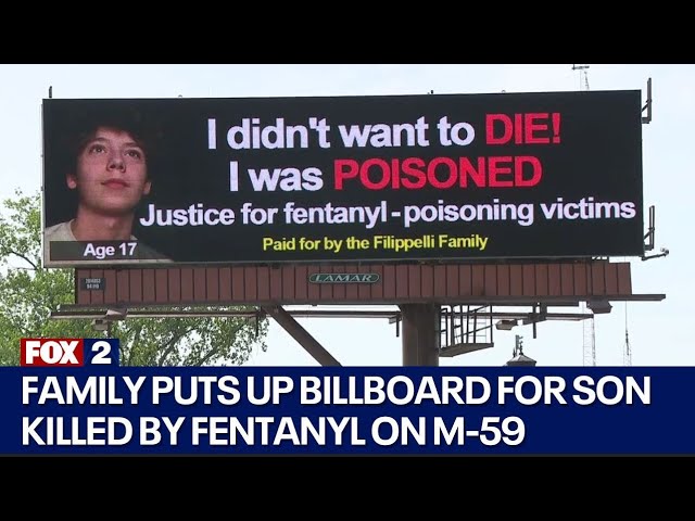 ⁣Family who lost son to fentanyl puts up billboard to educate others