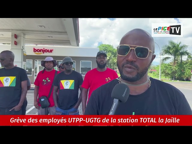⁣Grève des employés UTPP-UGTG de la station TOTAL la Jaille
