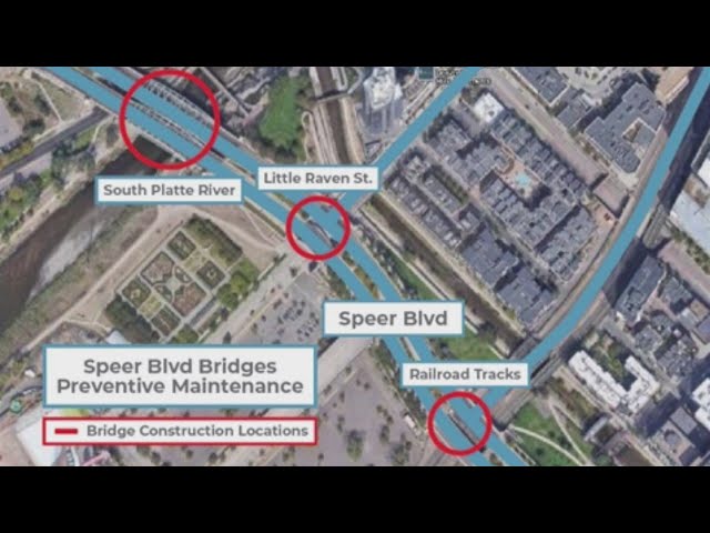 ⁣Expect Speer Boulevard lane closures into the fall