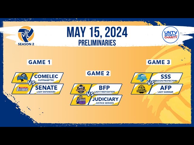 ⁣LIVE FULL GAMES: UNTV Volleyball League Season 2 Prelims at Paco Arena, Manila | May 15, 2024