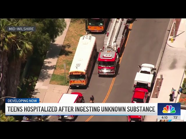 ⁣Teens hospitalized after ingesting unknown substance