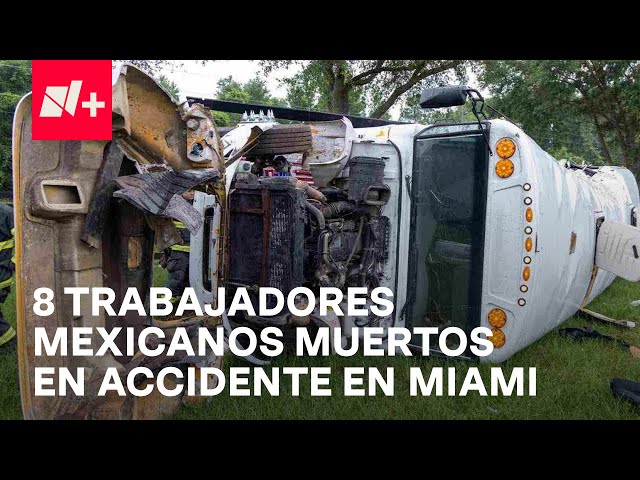 Vuelca autobús con trabajadores mexicanos en Miami, mueren 8 y alrededor de 40 heridos - En Punto