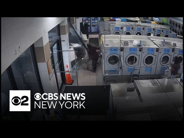 ⁣Video shows car crash into Bronx laundromat; 1 injured