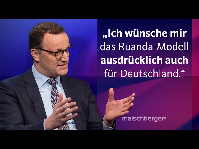 ⁣Streit um Ruanda-Modell und FDP-Papiere: Jens Spahn (CDU) und Konstantin Kuhle (FDP) | maischberger