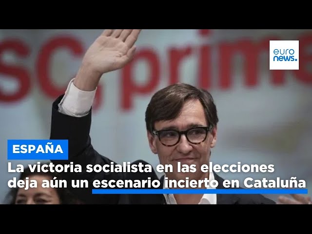 ⁣La victoria socialista en las elecciones deja aún un escenario incierto en Cataluña