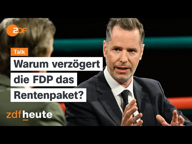 ⁣Hitzige Rentendebatte: Warum blockiert die FDP? | Markus Lanz vom 14. Mai 2024