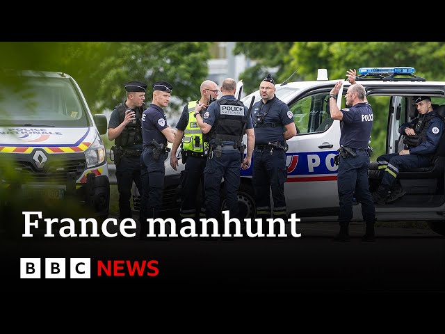 ⁣France manhunt continues as prisoner escapes after ambush | BBC News