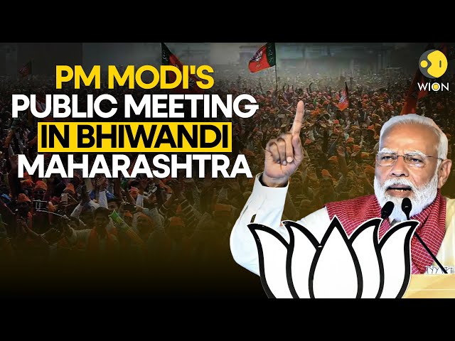⁣PM Modi LIVE: PM Modi's public meeting in Bhiwandi, Maharashtra | Lok Sabha Election 2024 | WIO