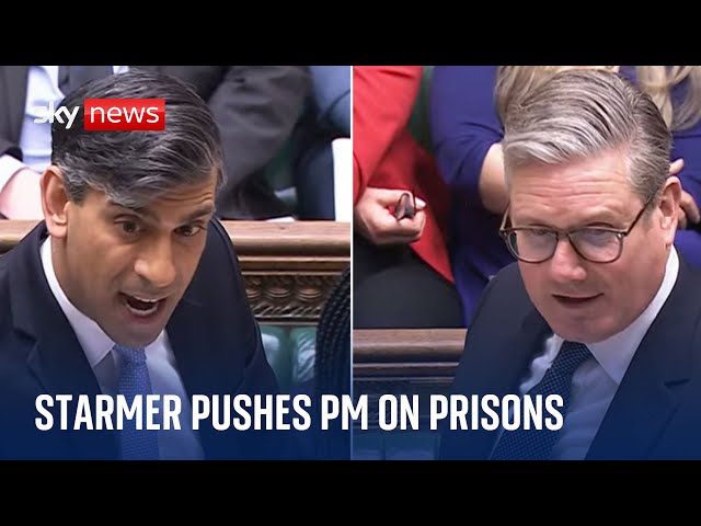 ⁣PMQs: Labour leader attacks PM over early release of prisoners