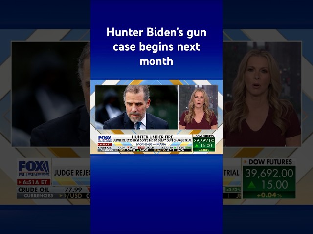 ⁣Judge denies Hunter Biden’s request to delay June gun charges trial #shorts