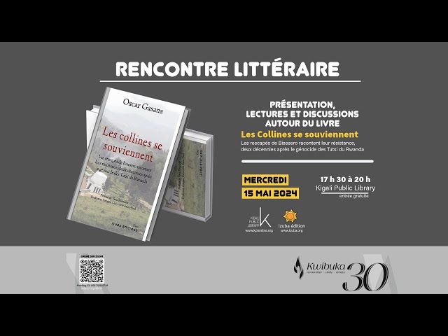 ⁣Rencontre Littéraire: Les Collines se souviennent d'Oscar Gasana