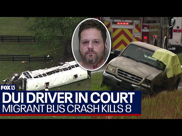 ⁣DUI driver in Florida migrant bus crash that killed 8 to appear in court
