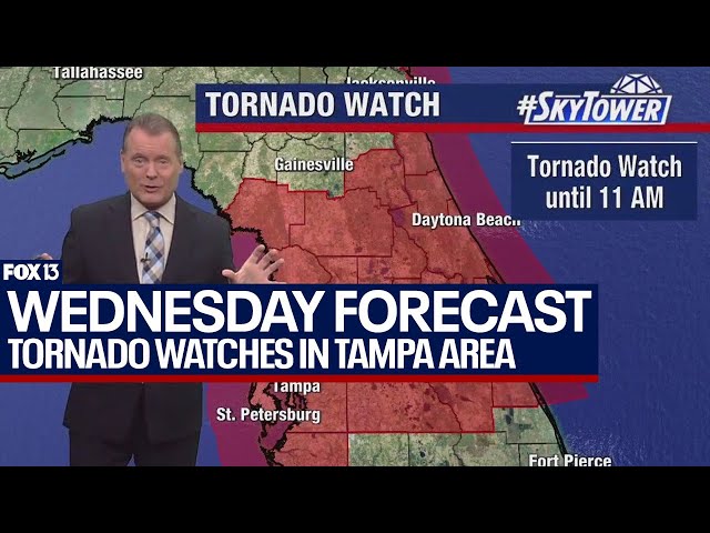 ⁣Tampa weather May 15, 2024 | tornado watches in effect this AM