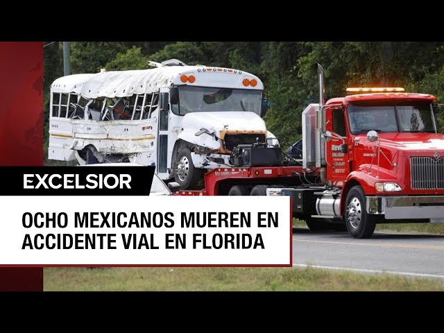 ⁣Mueren ocho mexicanos en Florida por accidente vial