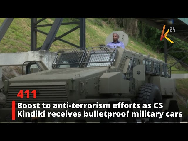 ⁣Boost to anti-terrorism efforts as CS Kindiki receives bulletproof military cars