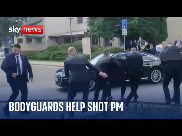 ⁣Video shows moments following shooting of Slovakia's prime minister