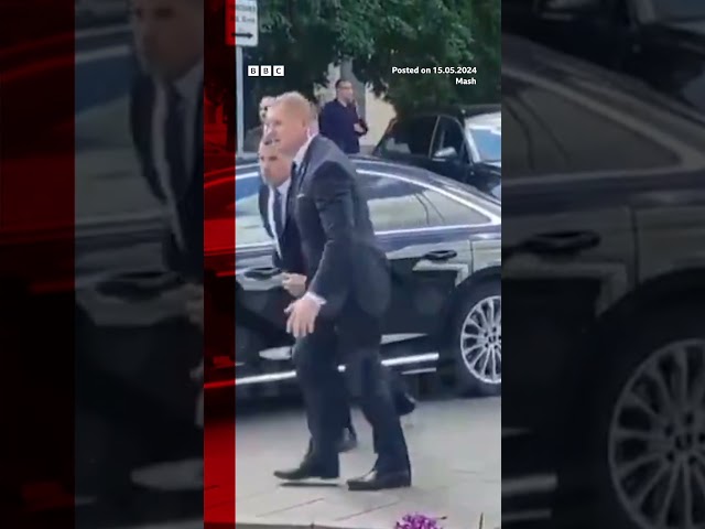⁣Moment after assassination attempt on Slovak PM Robert Fico. #RobertFico #Slovakia #BBCNews