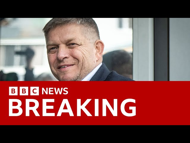 ⁣Slovak Prime Minister Robert Fico shot in Handlova | BBC News