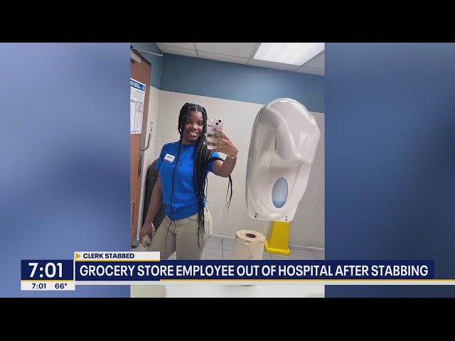 Grocery store clerk recovering from stabbing