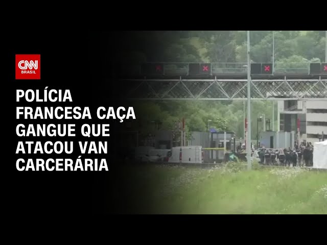 Polícia francesa caça gangue que atacou van carcerária | Live CNN