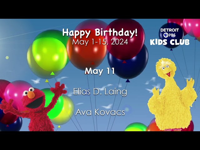 ⁣May 1-15, 2024 Birthday Buddies  PBS Kids