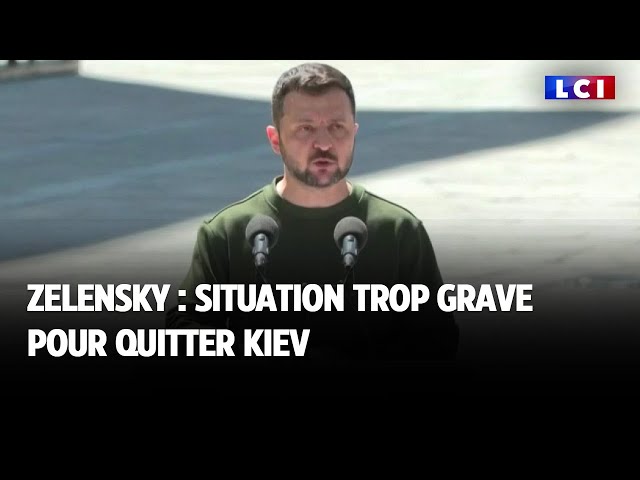 ⁣Zelensky : situation trop grave pour quitter Kiev
