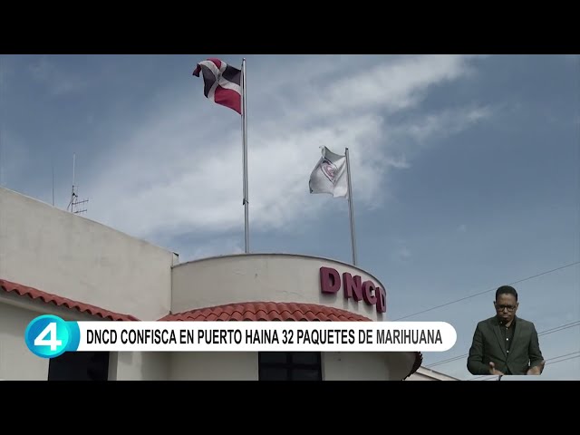 ⁣DNCD confisca en Puerto Haina 32 paquetes de marihuana
