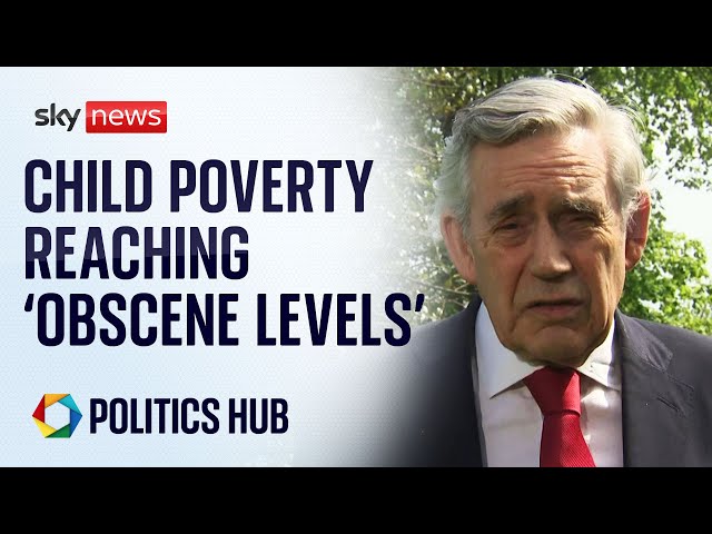⁣Gordon Brown: Child poverty in the UK reaching 'obscene levels'