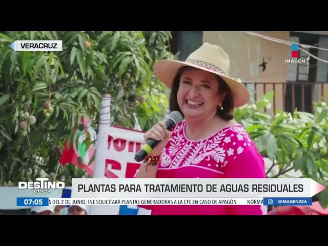 ⁣Xóchitl Gálvez instalará plantas para el tratamiento de aguas residuales