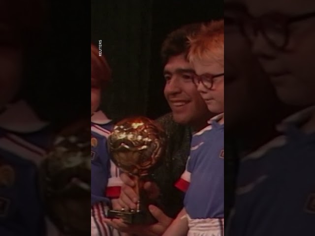⁣Golden Ball trophy awarded to Diego Maradona to be auctioned #Shorts