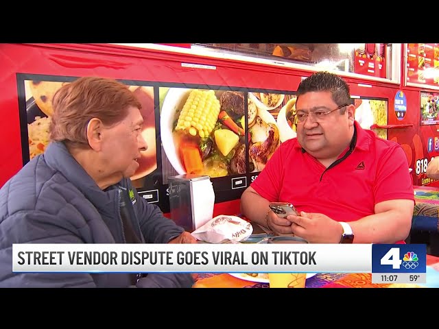 ⁣Van Nuys street vendor dispute goes viral on TikTok