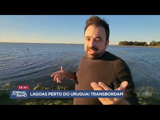 Chuvas no RS: lagoas perto do Uruguai transbordam