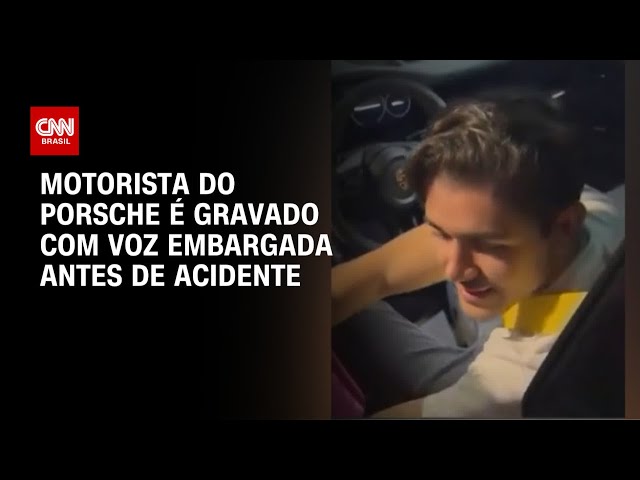 ⁣Motorista do Porsche é gravado com voz embargada antes de acidente | CNN ARENA