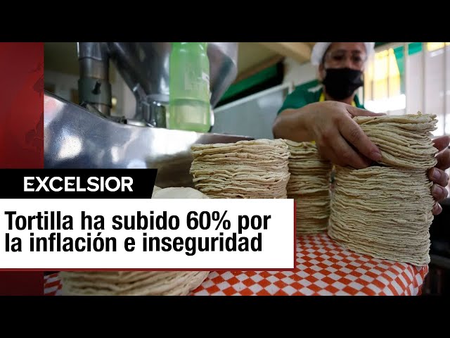 ⁣Aumento drástico del precio de la tortilla debido a la inflación y la inseguridad