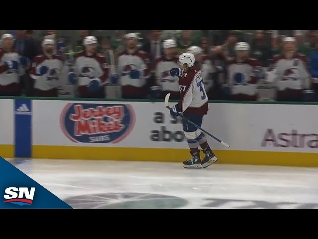 Avalanche's Casey Mittelstadt Bangs One In Off Jake Oettinger Below The Goal Line