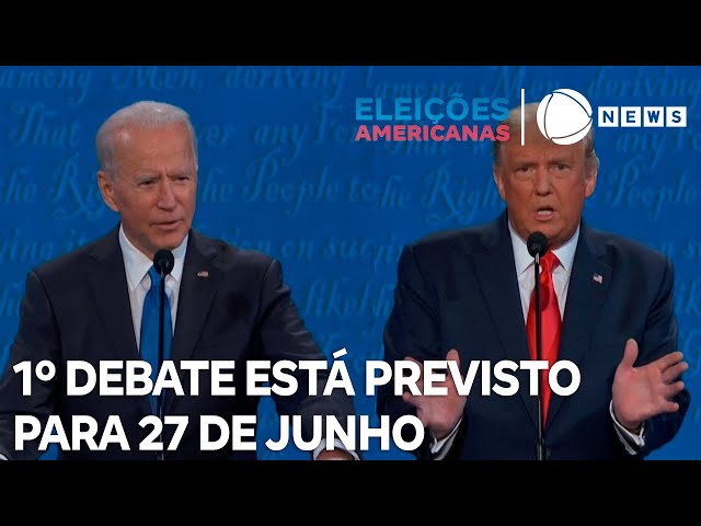⁣Primeiro debate entre Biden e Trump está previsto para 27 de junho